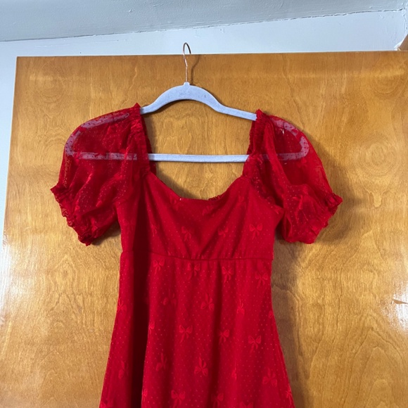 Red babydoll dress - Picture 2 of 4